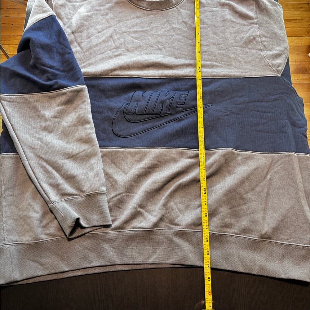 Nike Men's Colorblock Sweater - Gray and Navy